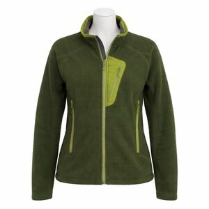 Size S MEC Women’s Polartec Fleece Zip Up Jacket Green Outdoor Cozy